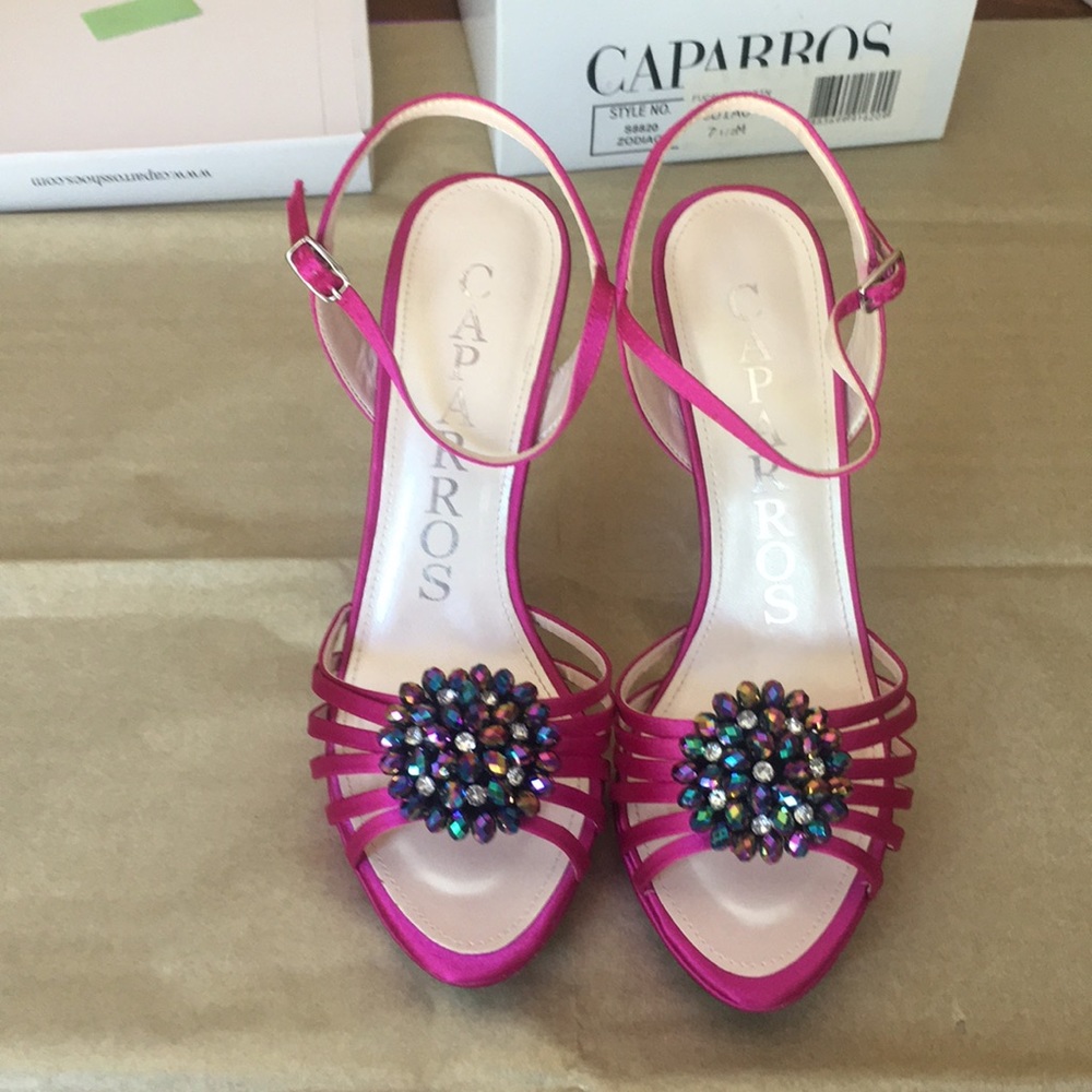 Caparos Fuchsia Party Heels 7.5